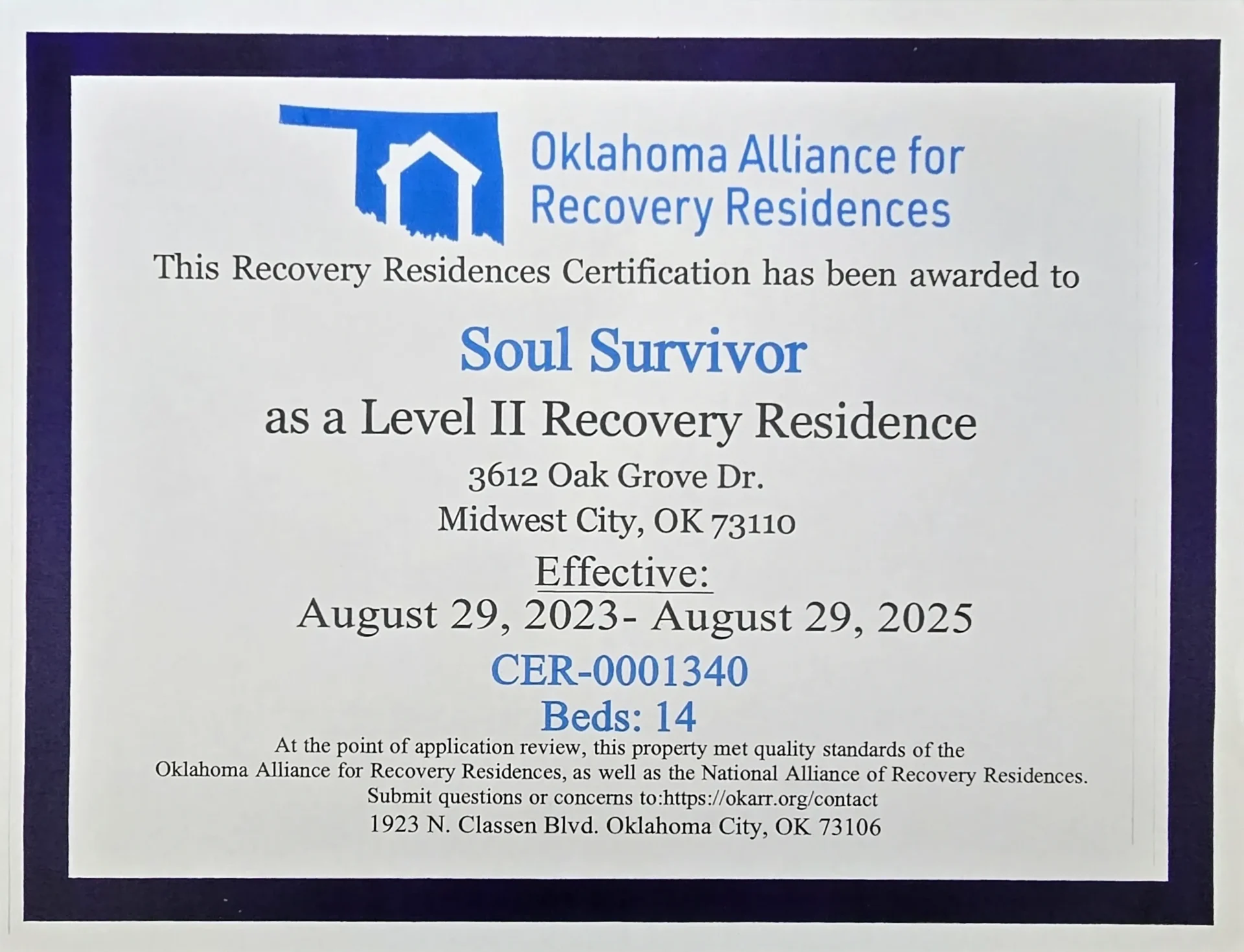 Soul Survivor Level II Recovery Residence